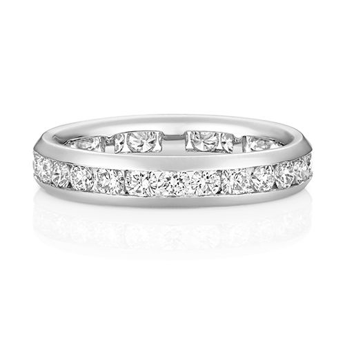 LAB GROWN DIAMOND SET WEDDING RING IN PLATINUM PT 100% CHANNEL SET 3.7MM