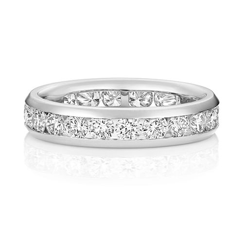 LAB GROWN DIAMOND SET WEDDING RING IN PLATINUM PT 100% CHANNEL SET 4.2MM