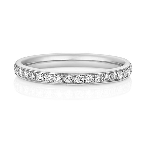 LAB GROWN DIAMOND SET WEDDING RING IN PLATINUM PT 50% GRAIN SET 2.2MM