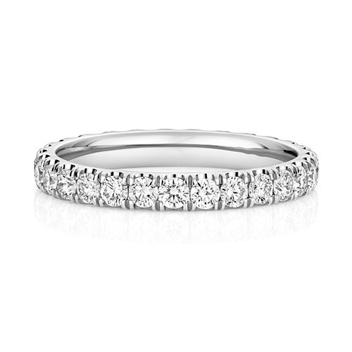 LAB GROWN DIAMOND SET WEDDING RING IN PLATINUM PT 100% CUT DOWN SET 2.6MM
