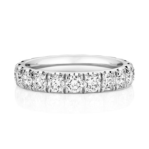 LAB GROWN DIAMOND SET WEDDING RING IN PLATINUM PT 100% CUT DOWN SET 3.6MM