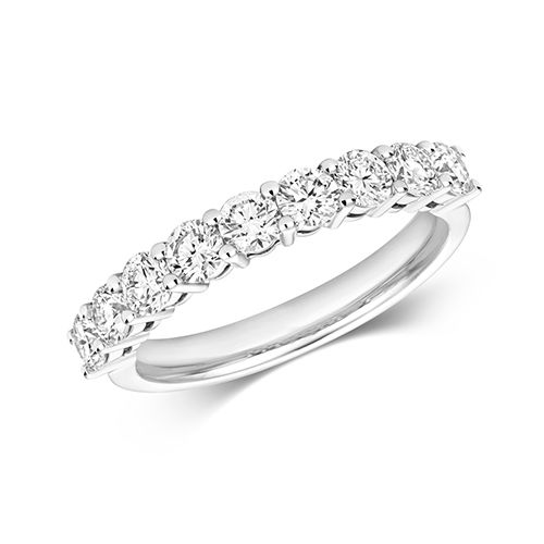 PLATINUM 0.98CT LAB GROWN CLAW SET ETERNITY RING