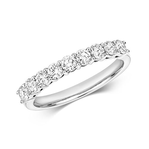 18CT 0.63CT LAB GROWN CLAW SET ETERNITY RING