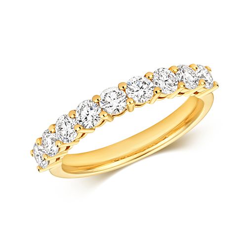 18CT 0.98CT LAB GROWN CLAW SET ETERNITY RING