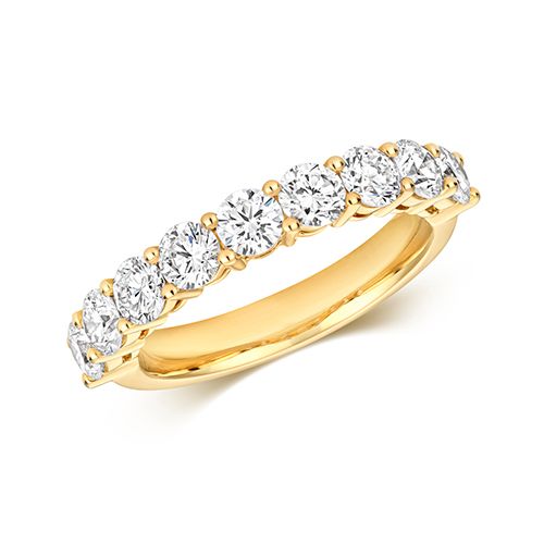 18CT 1.48CT LAB GROWN CLAW SET ETERNITY RING