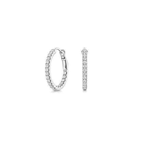 18CT 0.85CT LAB GROWN DIAMOND HOOPS