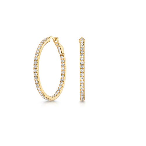 18CT 1.52CT LAB GROWN DIAMOND HOOPS