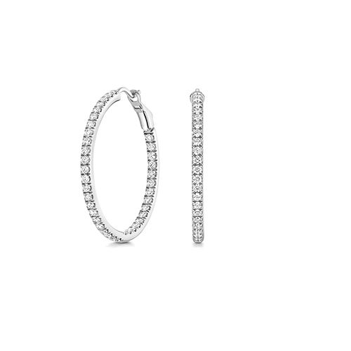 18CT 1.52CT LAB GROWN DIAMOND HOOPS