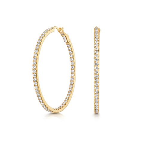18CT 2.16CT LAB GROWN DIAMOND HOOPS