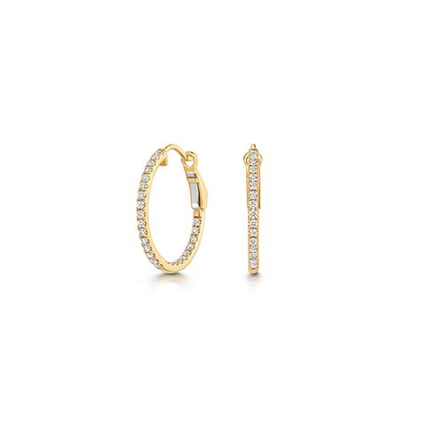 18CT 0.53CT LAB GROWN DIAMOND HOOPS