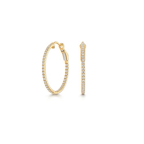 18CT 0.72CT LAB GROWN DIAMOND HOOPS