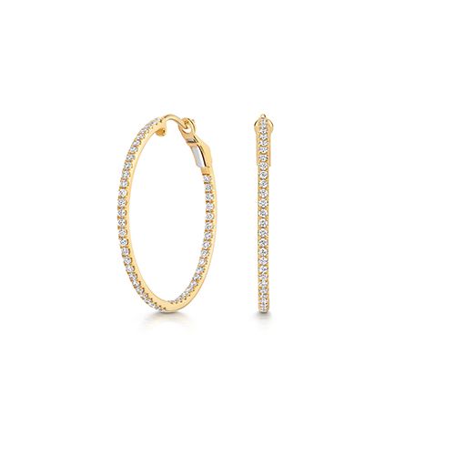 18CT 0.72CT LAB GROWN DIAMOND HOOPS