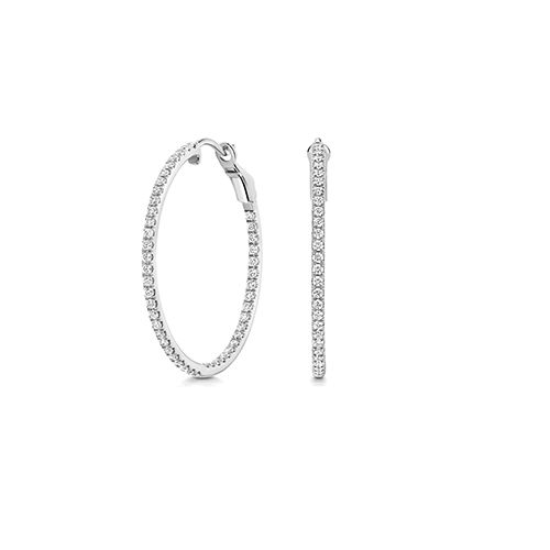 18CT 0.72CT LAB GROWN DIAMOND HOOPS