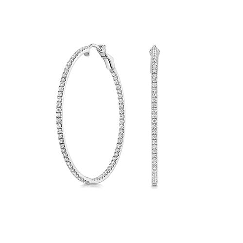 18CT 1.35CT LAB GROWN DIAMOND HOOPS