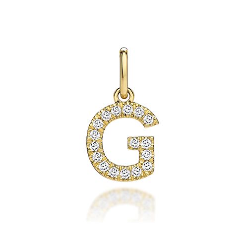 9CT LAB GROWN DIAMOND INITIAL G PENDANT