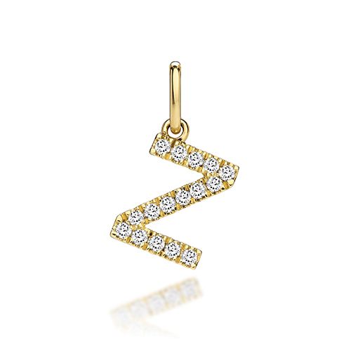 9CT LAB GROWN DIAMOND INITIAL Z PENDANT