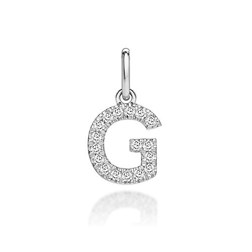 9CT LAB GROWN DIAMOND INITIAL G PENDANT