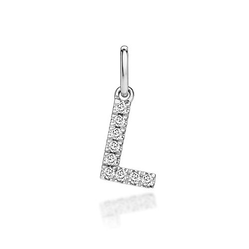 9CT LAB GROWN DIAMOND INITIAL L PENDANT