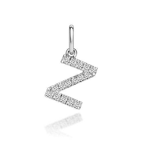 9CT LAB GROWN DIAMOND INITIAL Z PENDANT