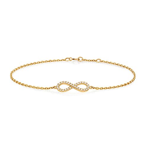 9CT 0.23CT LAB GROWN DIAMOND INFINITY BRACELET