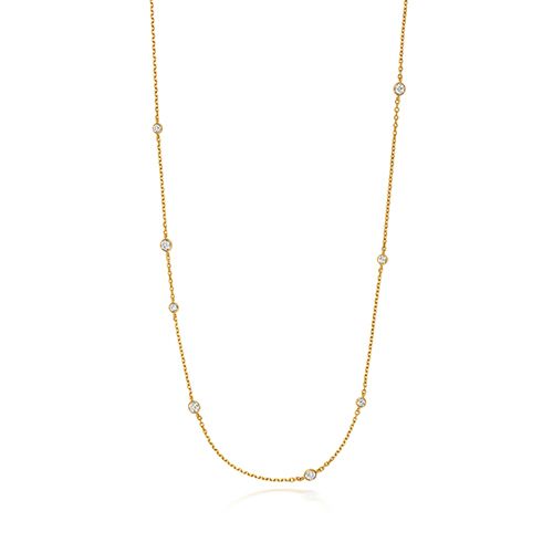 18CT 0.65CT LAB GROWN DIAMOND CHAIN NECKLACE 16/17"