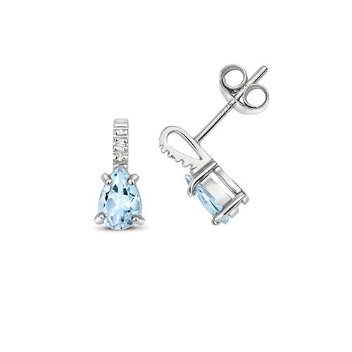 9CT AQUAMARINE STUDS