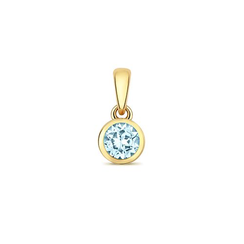9CT AQUAMARINE PENDANT MARCH BIRTHSTONE