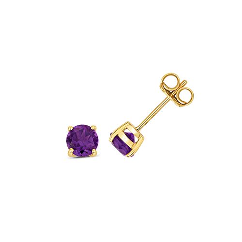 9CT AMETHYST CLAW SET STUDS