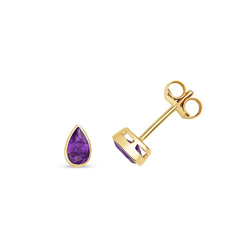 9CT AMETHYST RUBOVER STUDS