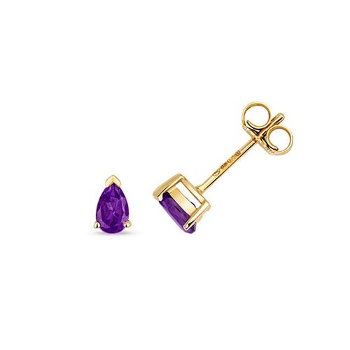9CT AMETHYST CLAW SET STUDS