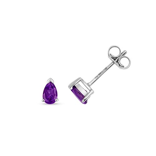9CT AMETHYST CLAW SET STUDS