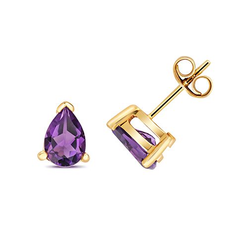 9CT AMETHYST STUDS