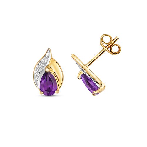9CT AMETHYST STUDS