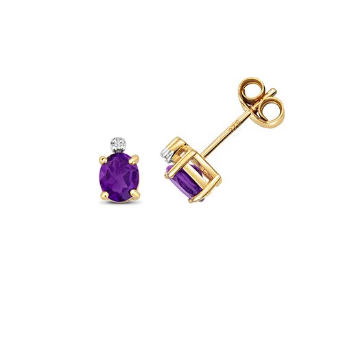 9CT AMETHYST STUDS