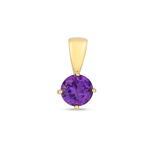 9CT AMETHYST CLAW SET PENDANT