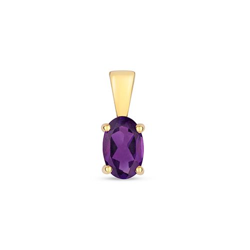 9CT AMETHYST CLAW SET PENDANT