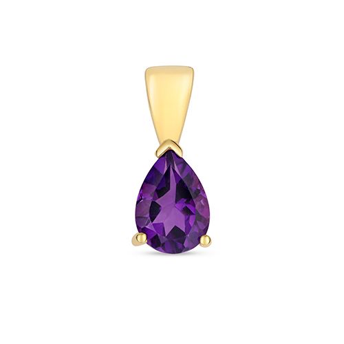 9CT AMETHYST CLAW SET PENDANT