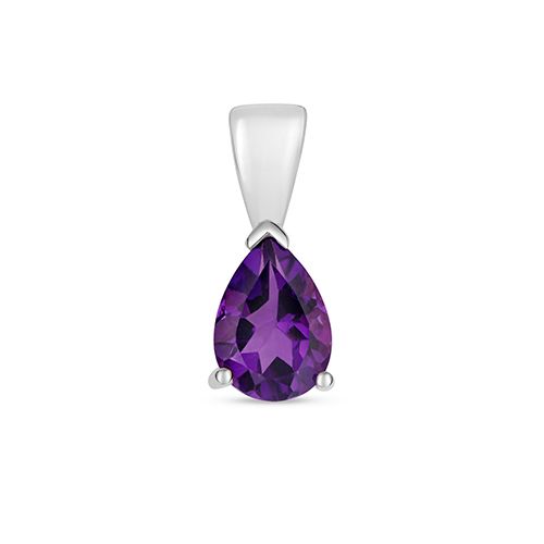 9CT AMETHYST CLAW SET PENDANT