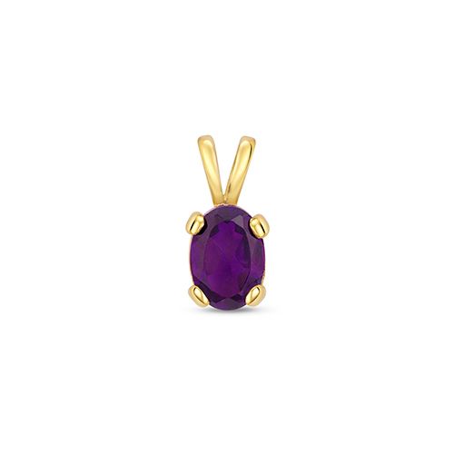 9CT AMETHYST OVAL PENDANT