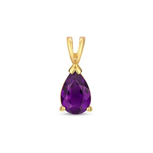 9CT AMETHYST PEAR SHAPE PENDANT
