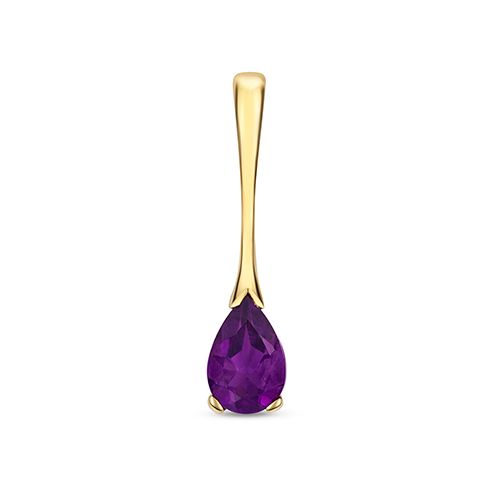 9CT AMETHYST PEAR SHAPE PENDANT