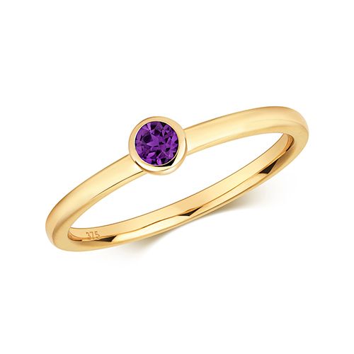 9CT AMETHYST RING