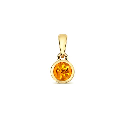 9CT CITRINE PENDANT NOVEMBER BIRTHSTONE