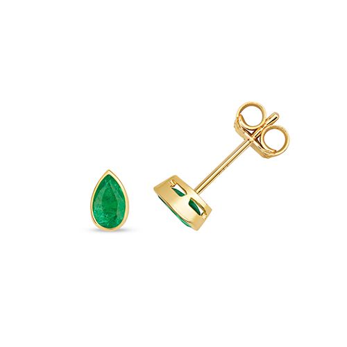 9CT EMERALD RUBOVER STUDS