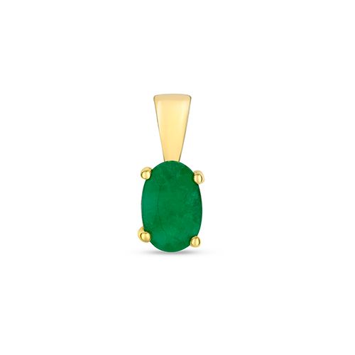 9CT EMERALD CLAW SET PENDANT