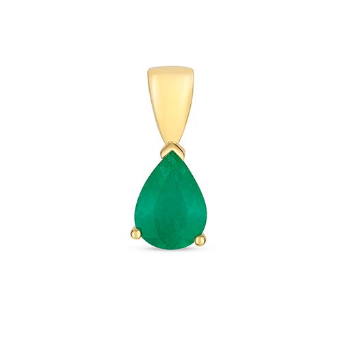 9CT EMERALD CLAW SET PENDANT