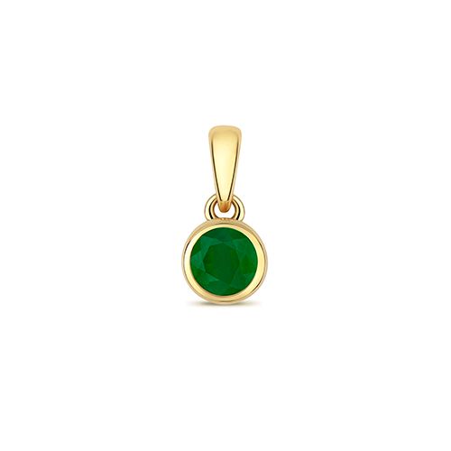 9CT EMERALD PENDANT MAY BIRTHSTONE