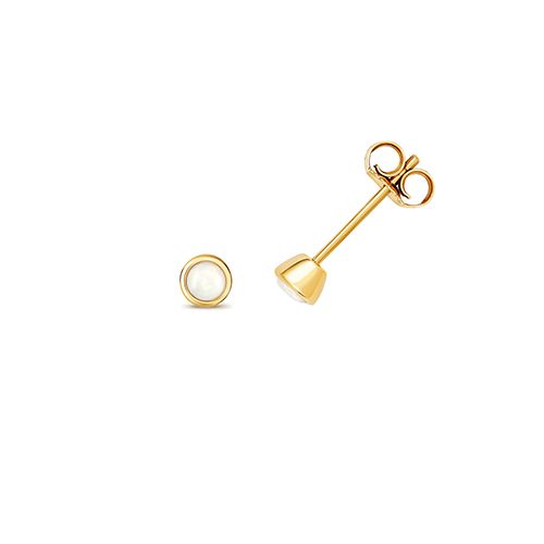 9CT OPAL EARRING STUDS OCTOBER BIRTHSTONE