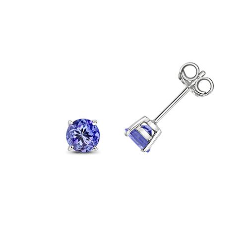 9CT TANZANITE CLAW SET STUDS