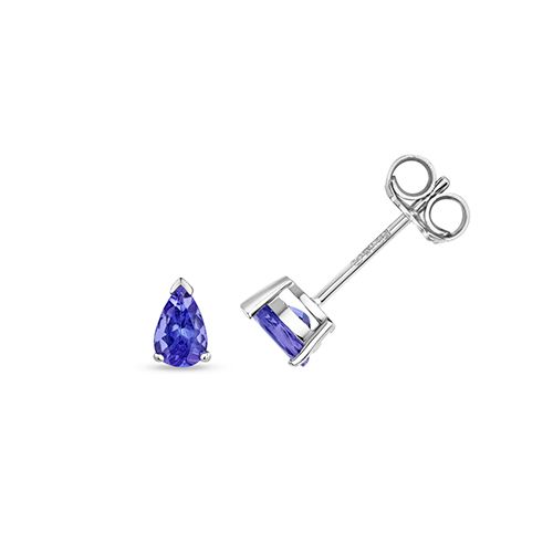 9CT TANZANITE CLAW SET STUDS